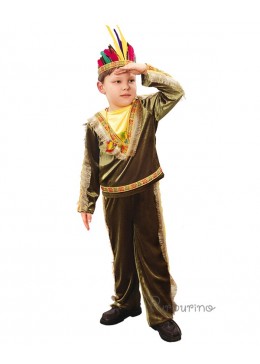 Purpurino костюм Индеец для мальчика 338